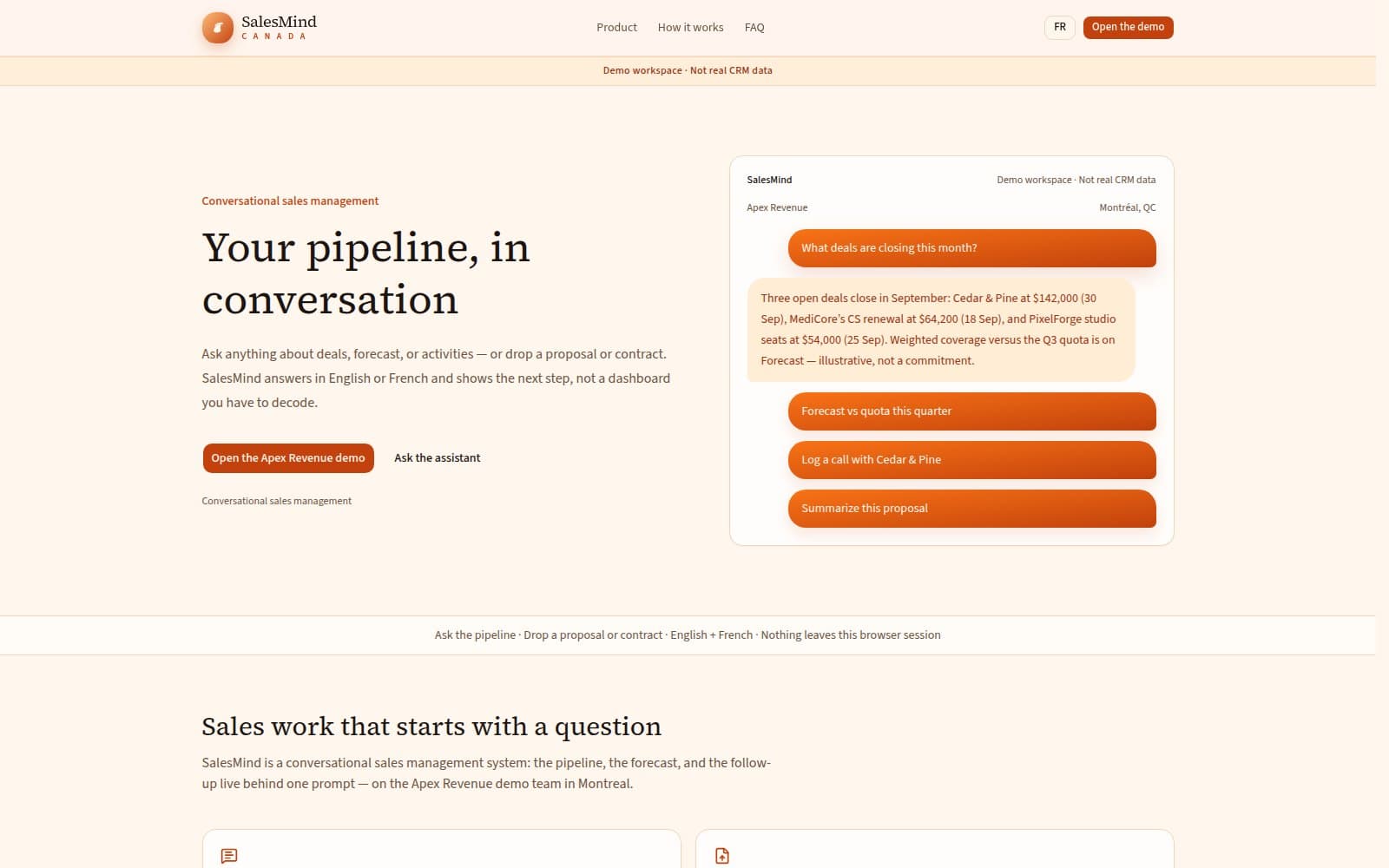 SalesMind website screenshot